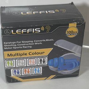 Leffis 100 Pcs Multi-Color Earplugs For Sleeping, Concerts, Motor Sport Racing